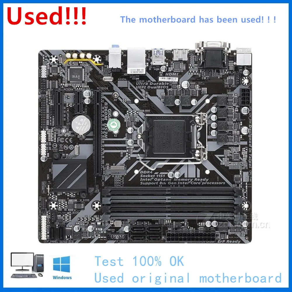 Материнская плата для GA B360M DS3H LGA 1151 Intel B360 б/у десктопная материнская USB SATA PCI-E X16 3 0 |