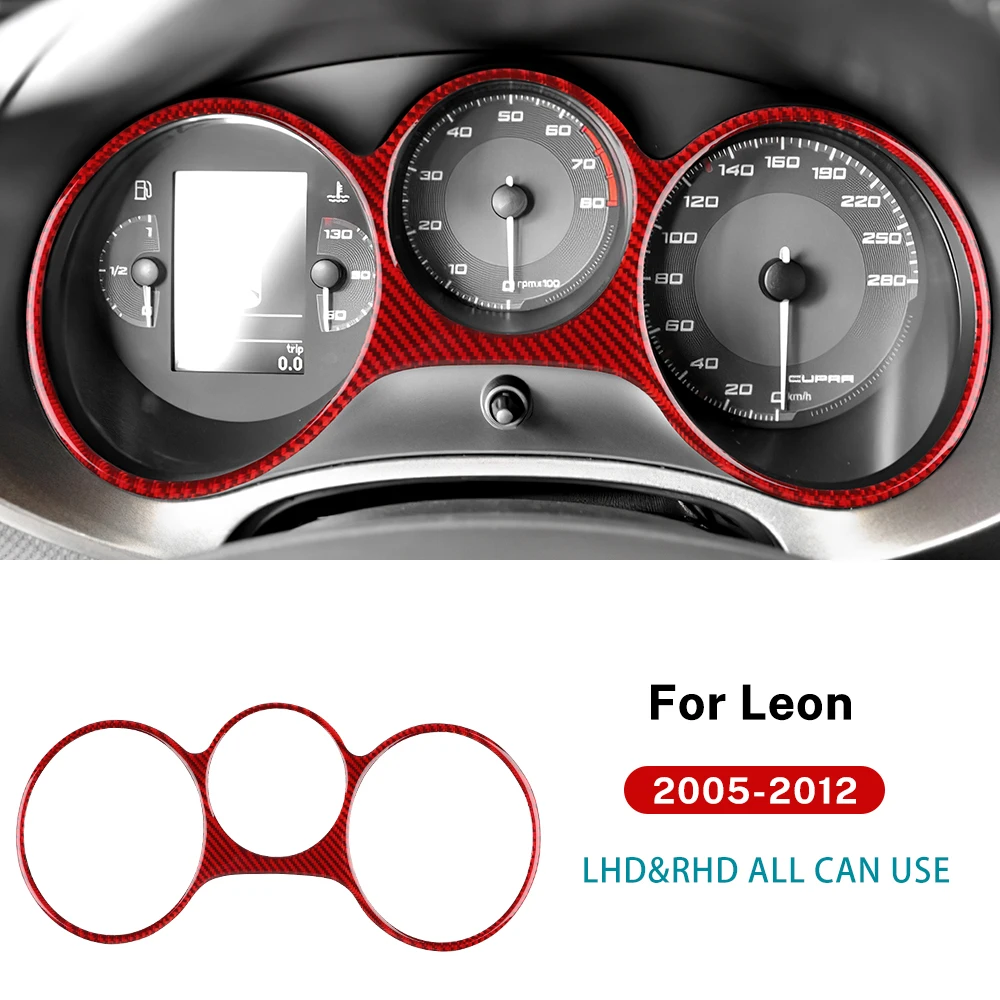 

Настоящая мягкая наклейка из углеродного волокна для Seat Leon 2005 2006 2007 2008 2009 2010 2011 2012, автомобильный прибор, накладка спидометра на приборной панели