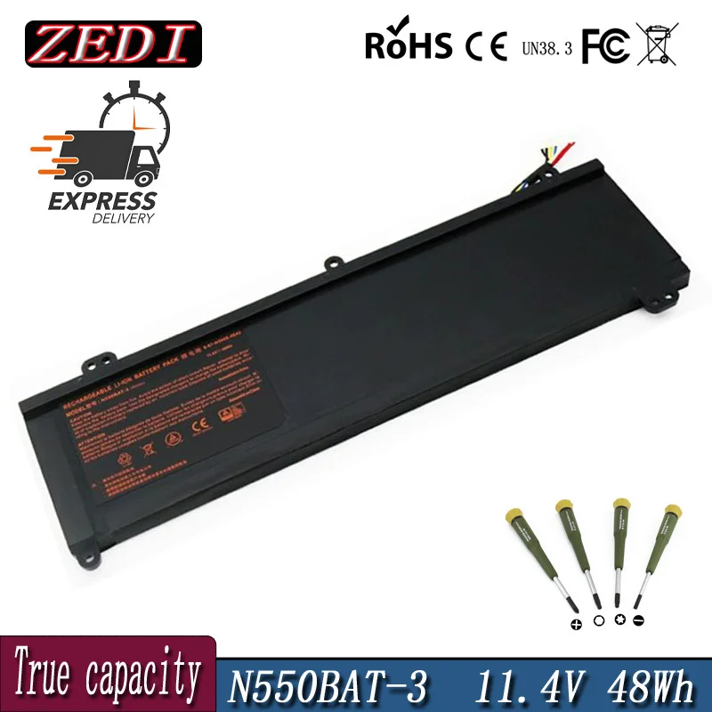 N550BAT-3 аккумулятор для ноутбука Clevo N550RC N550RN N551RN N551RC Machenike F57-D1T/D2/D3/D4 D5R Heimai 4S G156M N550S-4E43