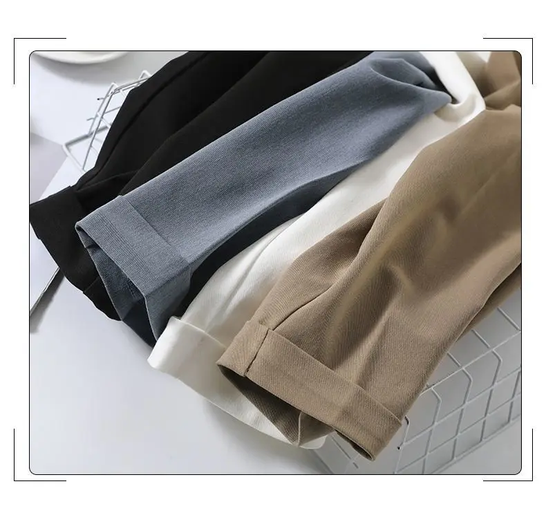 2023 Spring Autumn Suit Pants Women's High Waist Loose Straight Pants All-matching Casual Straight Loose Pants Women T604