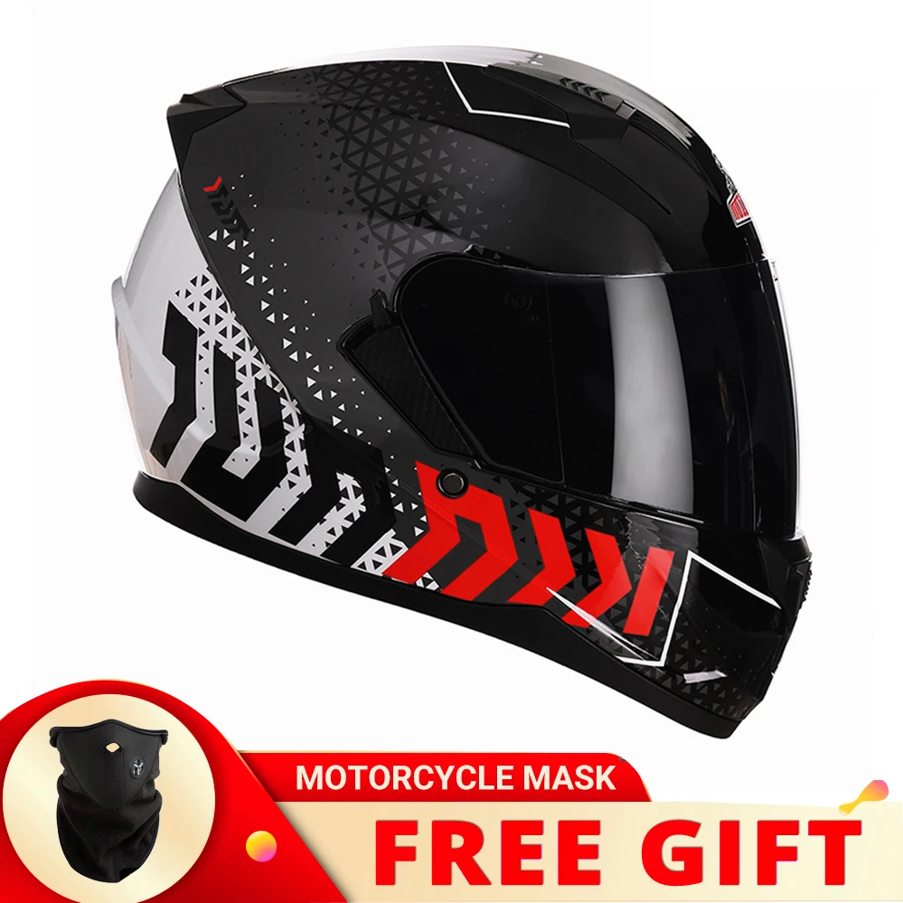 

DOT Approved High Quality Full Face Motorcycle Helmet Double LensHelmet Moto cascos Motociclistas capacete Men Women Motocross
