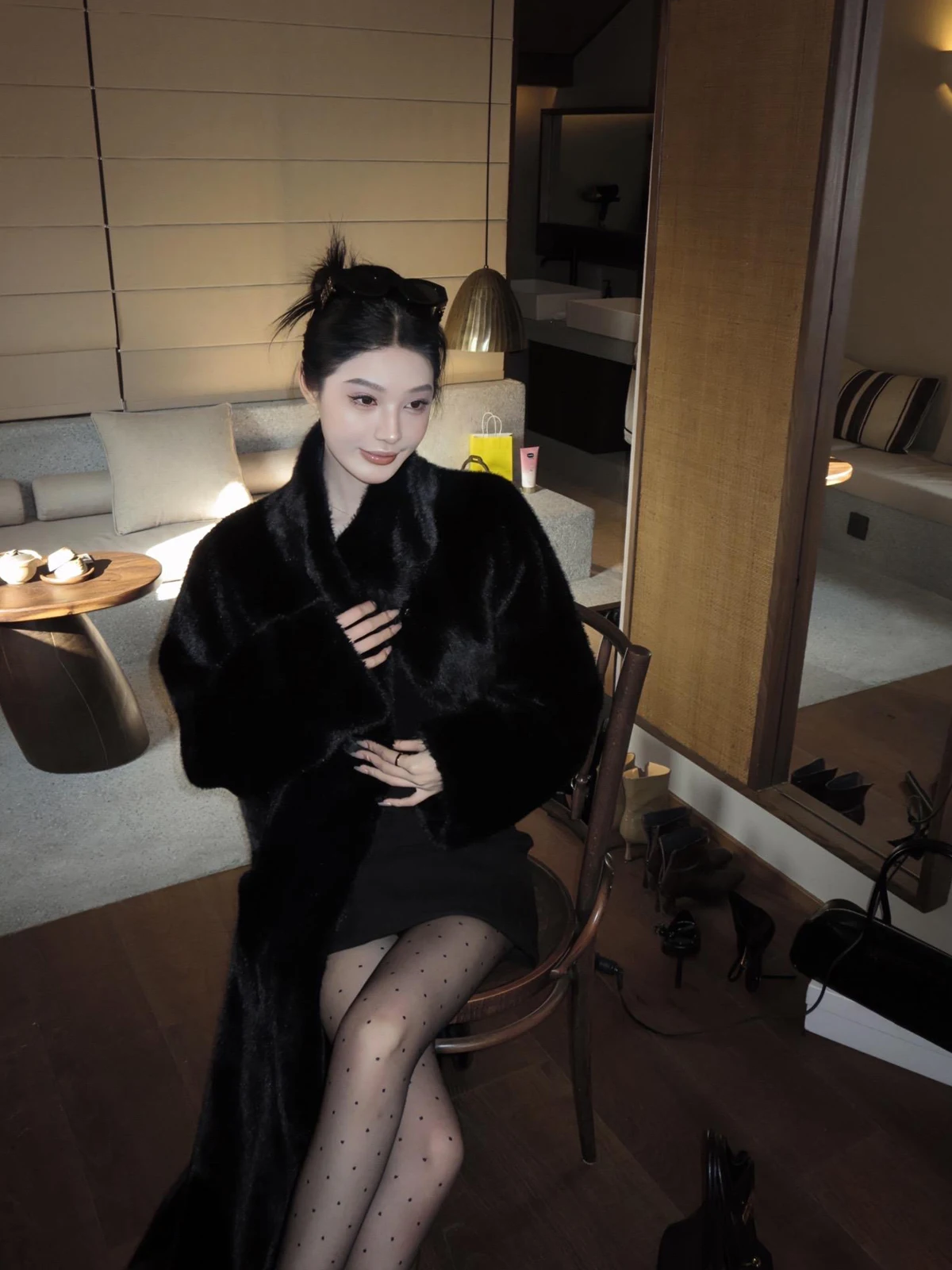 Tamboer Mink Velvet Environmental Protection Fur Mink coat Integrated Loose Korean Sle Outerwear Women Winter Long