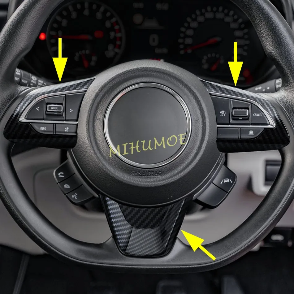 

Для Suzuki Swift MK3/MK4 Jimny 2017-2026 гг., накладки на руль из углеродного волокна, аксессуары 2025 2024 2023 2022 2021 2020 2019