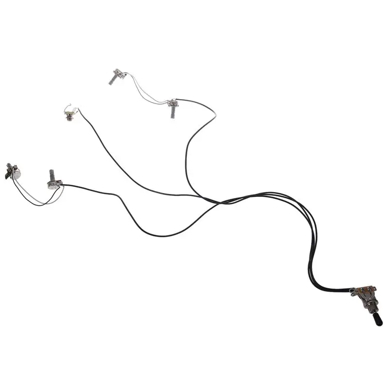 

Electric Guitar Parts Wiring Harness 2V1T 500K Pots Tone 3 Way Toggle Switch New