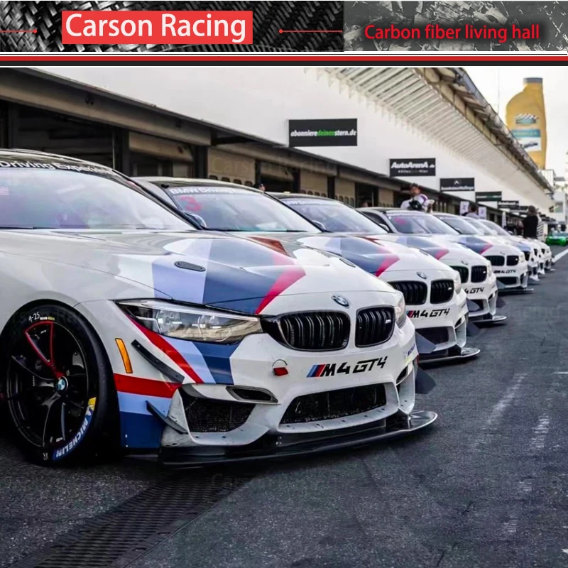 Бампер передний из углеродного волокна для BMW F80 M3 F82 F83 M4 GT4 Style Canard Wind 4 шт. Forge Carbon