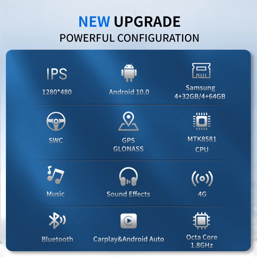 Автомобильное мультимедийное стерео-устройство с сенсорным IPS-экраном 10 25 дюйма