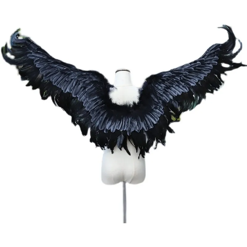 

Черные крылья Ангела пера для взрослых праздничное украшение для вечерние дьбы реквизит для сценической съемки
