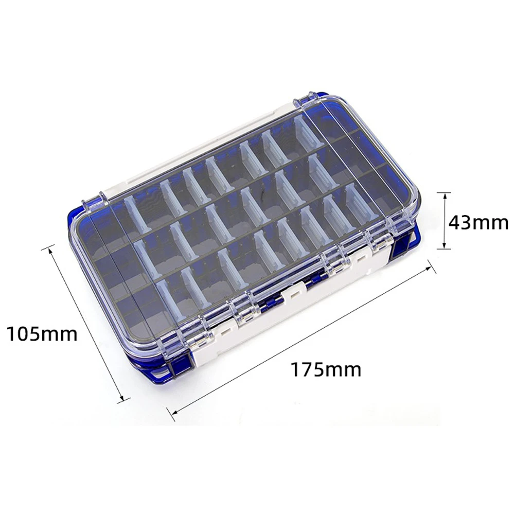 

Double Sided Fishing Box Fishing Accessories Lures Hooks Storage Box Fishing Tackle Compartments With Adjustable Dividers