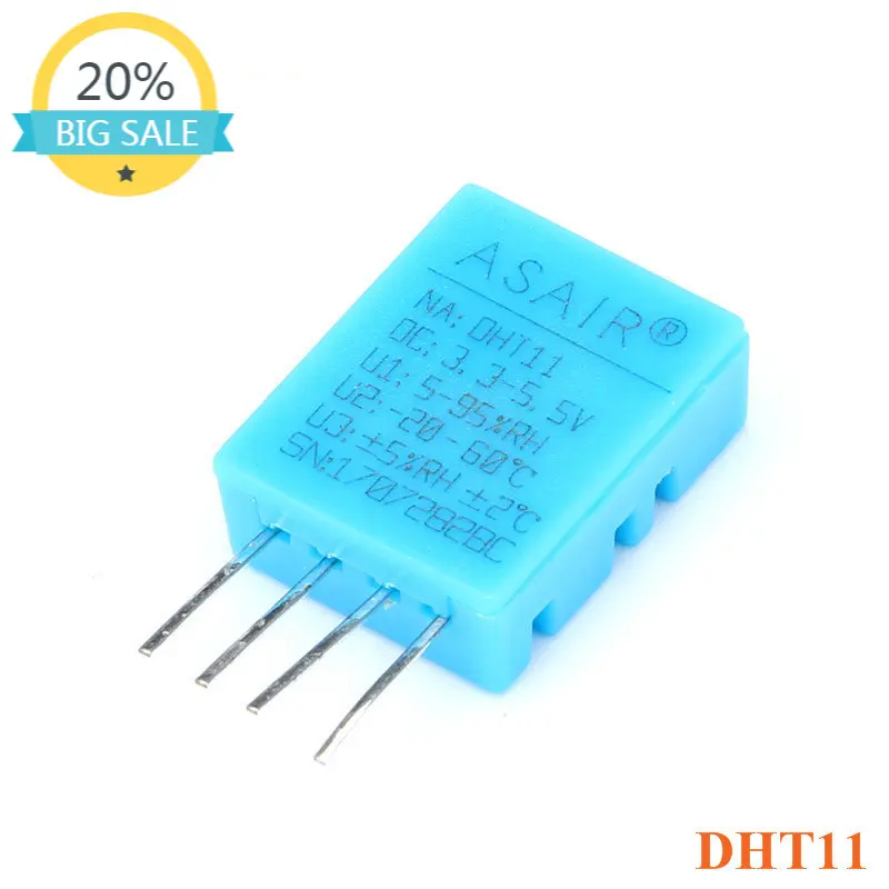 

2PCS DHT11 DHT-11 Digital Temperature and Humidity Sensor for Arduino DC 3.3V-5V DIY