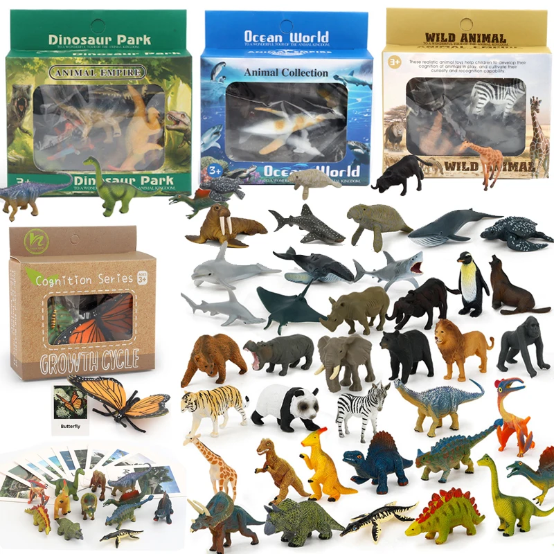 

Animal Life Cycle Children Toys Montessori Animal Matching Card Dinosaur Marine Animals Model Preschool Training Toys Xmas Gifts