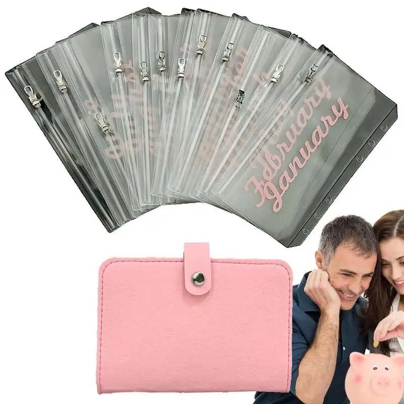 

A6 Budget Binder Waterproof Zippered A6 Budget Binder For Cash Tear-Resistant Binder Wallet For Home Work School Reusable Money