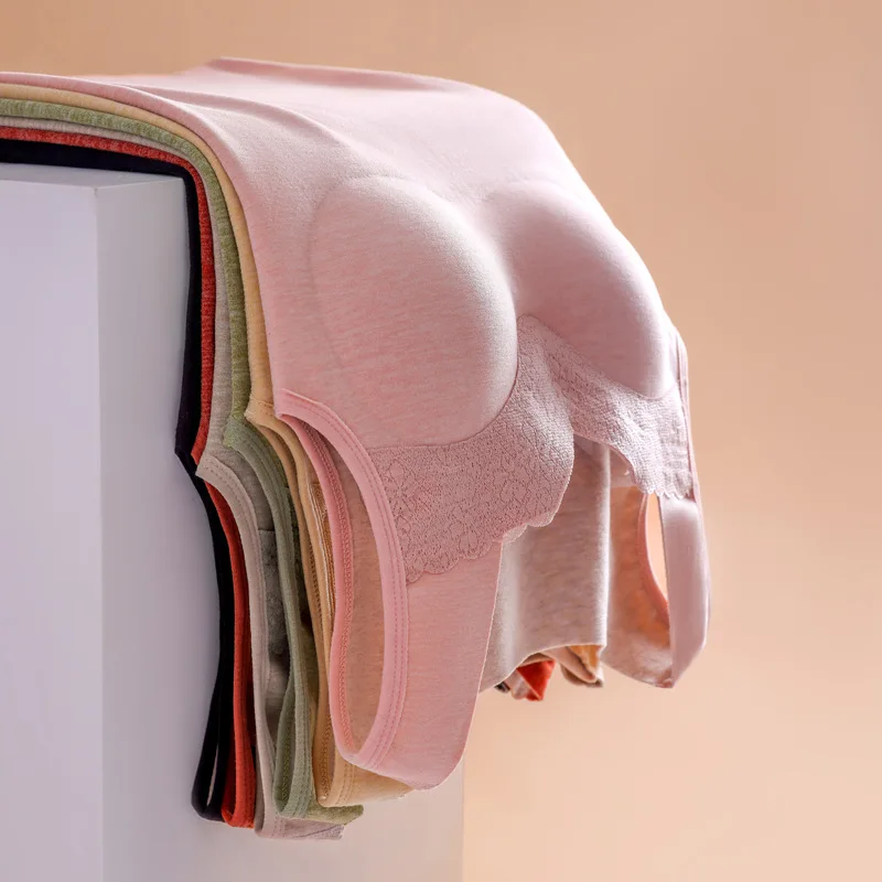 Autumn and Winter Fleece-Lined Thick Velvet Thermal Vest Women's Bra Seamless Underwear Padded Vest Underwear thermal underwear