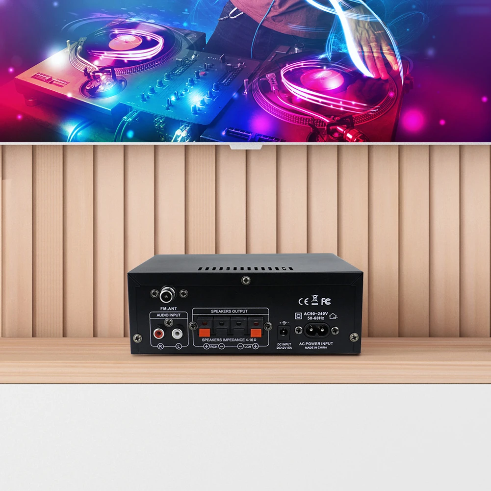 

Hi-Fi стереоусилитель переменного тока 90-240 В AK45 2,0 канальный аудиоусилитель мощности Bluetooth-совместимый 5,0 для дома и автомобиля