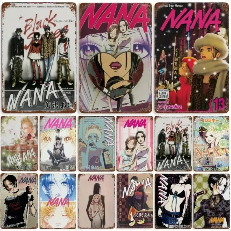 Металлический Постер Японского Аниме Неоновая Вывеска В Стиле Ретро Нана