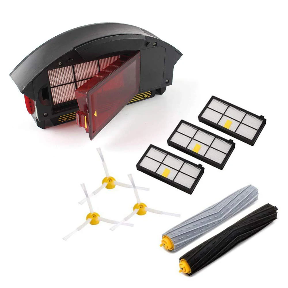 

Filter Dust Collection Box Dust Bin Collection Box 2 Extractor 3 Hepa Filters 3 Side Brushes for IRobot Roomba 800 & 900 Seri