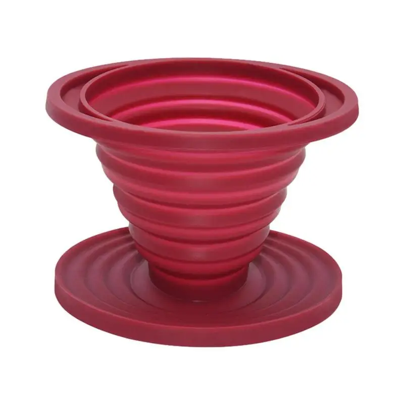 

Silicone Coffee Dripper Foldable Reusable Silicone Coffee Filter Cone Travel Accessories Coffee Filter Holder For Camping