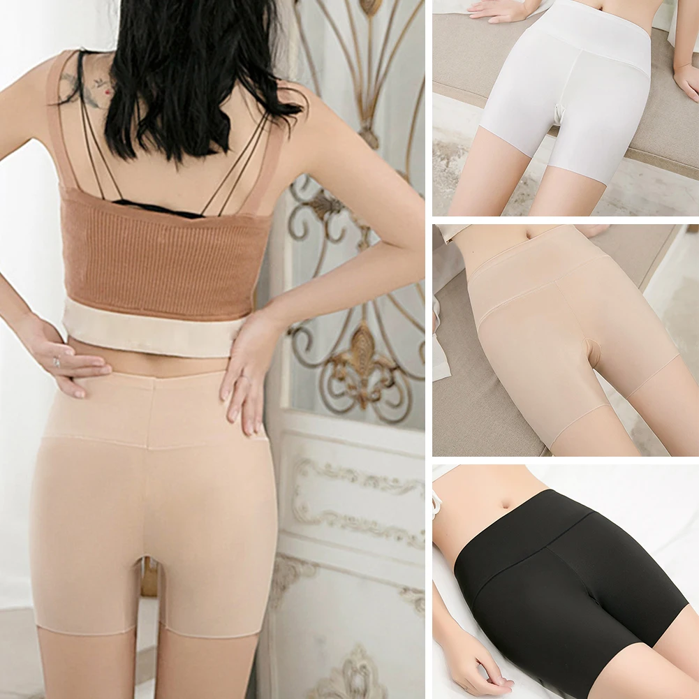 

Women Safety Shorts Pants Seamless Nylon High Waist Panties Seamless Anti Emptied Shorts Pants Girls Slimming Underwear