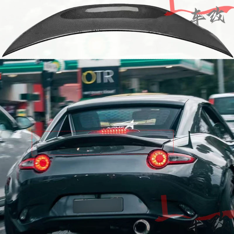 Для Mazda MX5 Miata ND RF LMS Style Confiber Fiber Glass Неокрашенный спойлер в виде утконоса Багажник