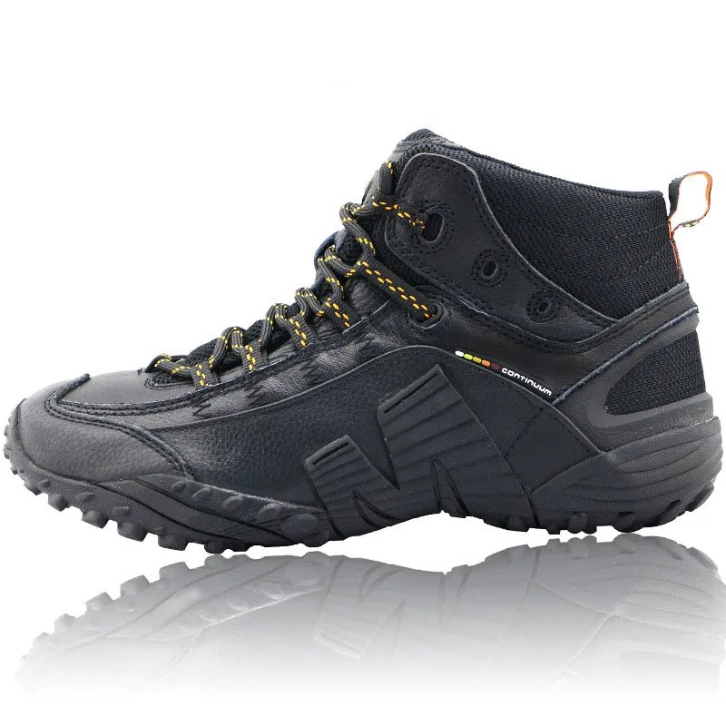 Men`s genuine leather anti-slip breathable climbing hiking boots mens off-road Shockproof camping trekking boots