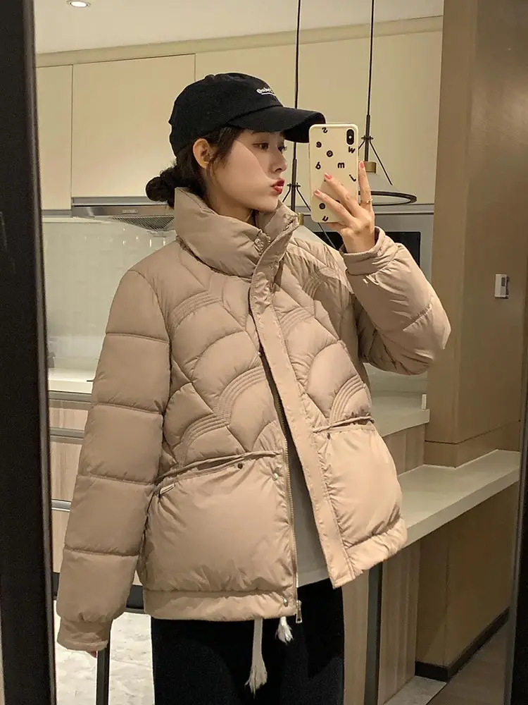 MEILLY DOLPHIN 2023 New Short Parkas Women Stand Collar Down Cotton Padded Winter Jacket Thick Warm Winter Coat Female Outerwear