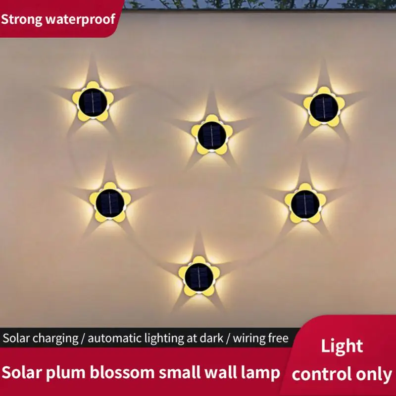 

LED Solar Lamp Plum Blossom Night Light Waterproof Decorative Lights Combination Landscape Lamps Wall Lamp Outdoor Garden Tool