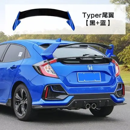 

Задний спойлер для хэтчбека Honda Civic 2016, 2017, 2018, 2019, 2020 10-го поколения FK7, тип R, стиль тюнинга крыши, крыши, крыла, багажника, украшение для губ