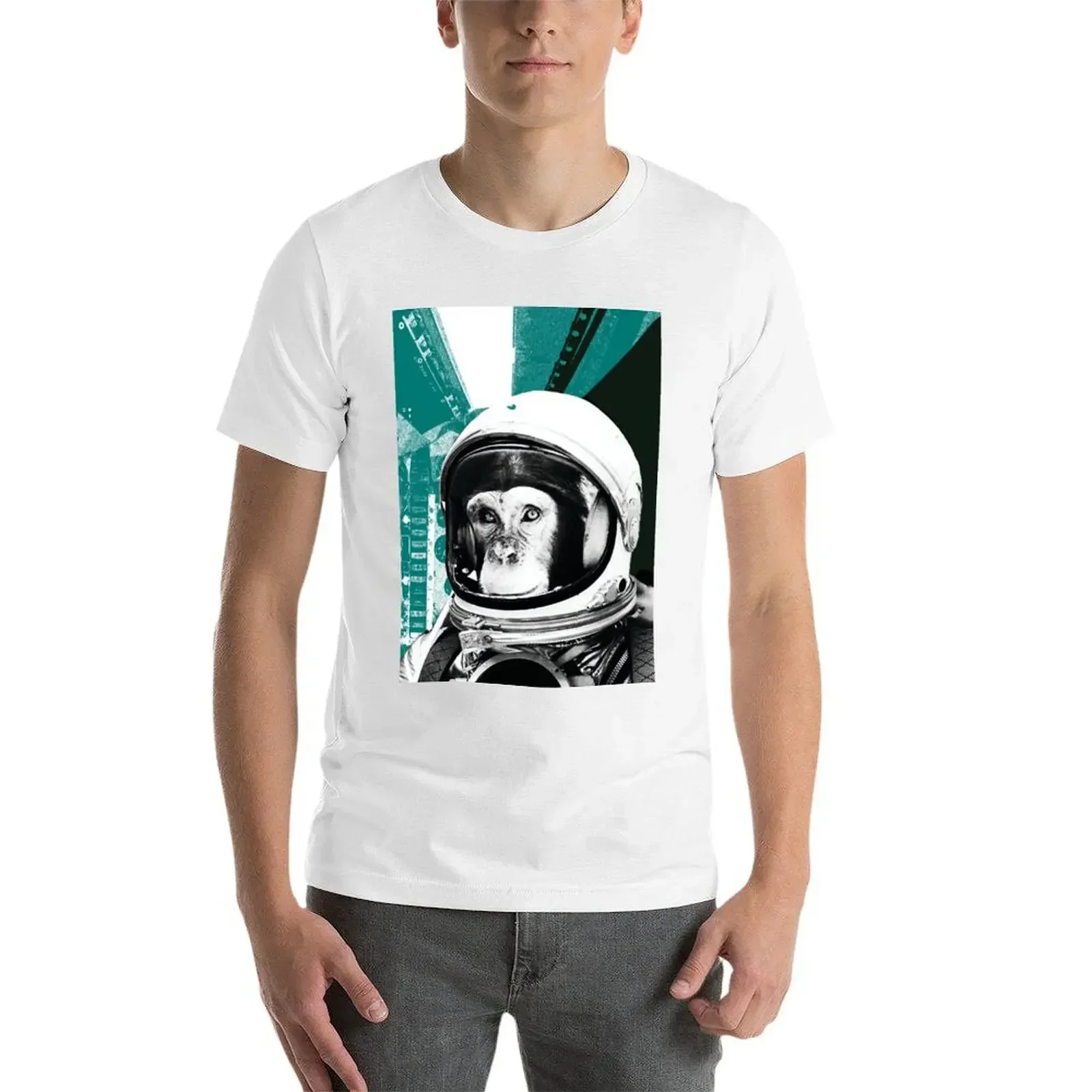 Футболка с рисунком космической шимпа футболки большого размера аниме футболка