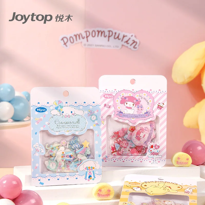 

Anime My Melody Sticker Sanrio Hello Kitty Candy Series DIY Decorative Cute Cartoon PVC Alien Pocket Sticker Pack Kids Toy Gifts