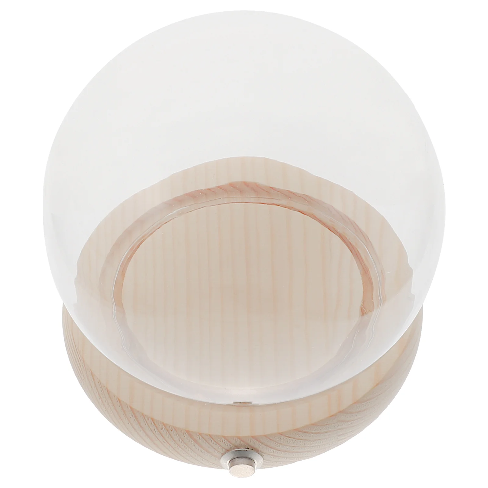 Стеклянная крышка ручной работы купольный клош с деревянным основанием