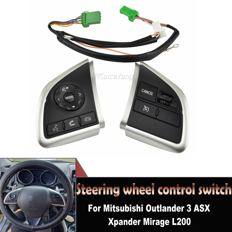 

Cruise Control Steering Wheel Button Audio Volume Switch Car Accessories For Mitsubishi Outlander 3 ASX Xpander Mirage L200