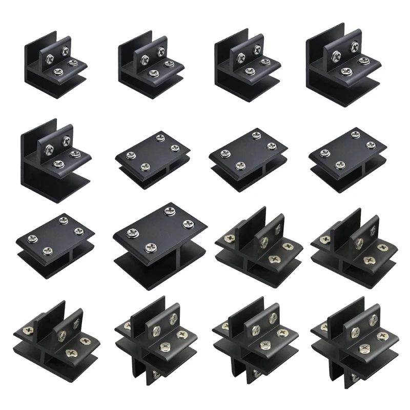 

Aluminum Alloy Frame-less Glass Bracket Connector Tile Clip Glass Corner Clamp