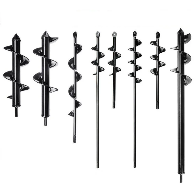 Carbon steel flower pots garden auger auger bit flower planting drill bit garden gardening planting