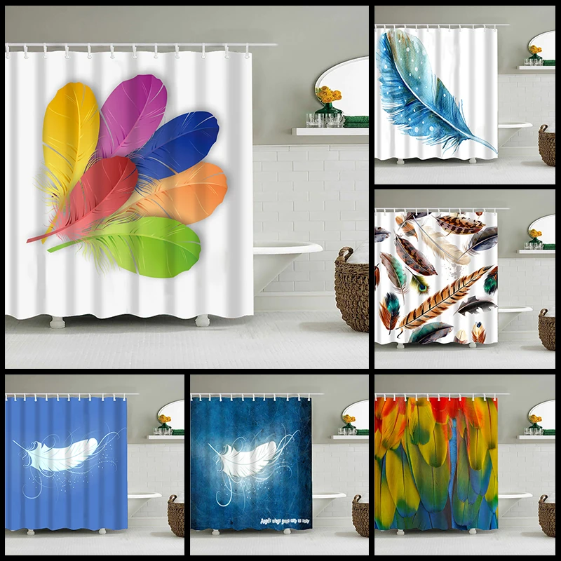 

Водонепроницаемая занавеска для душа из полиэстера, 12 крючков