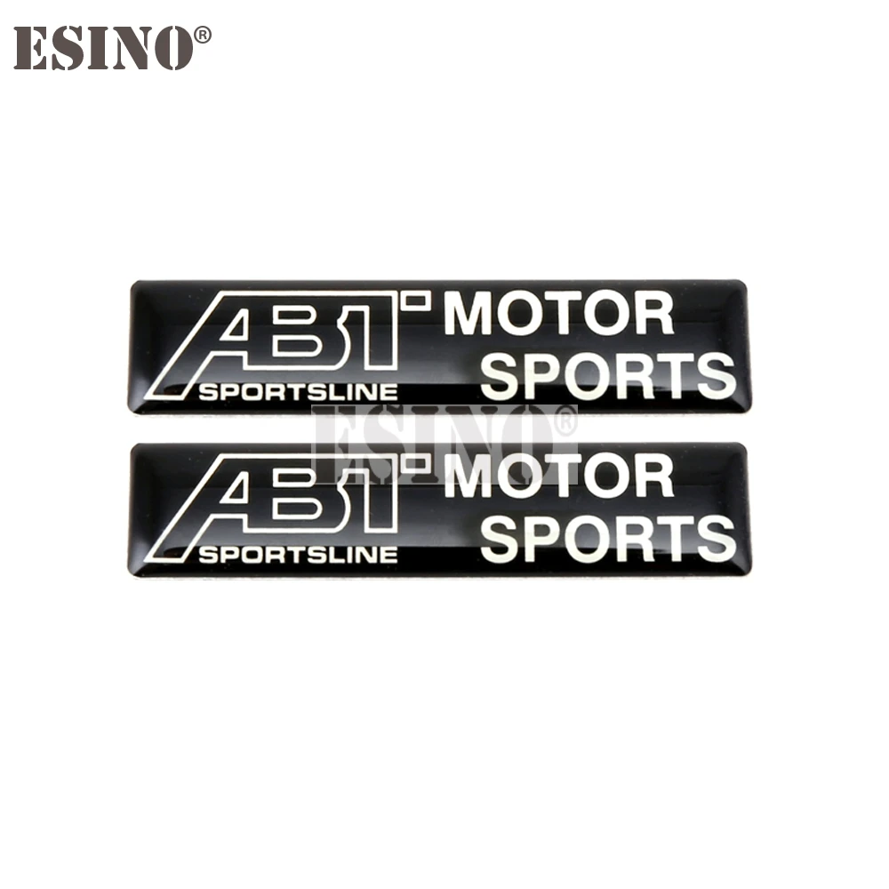

2x 3D автомобильный Стайлинг, алюминиевая клейкая наклейка, эмблема на багажник автомобиля, автомобильные аксессуары, клейкий значок для ABT Sportsline