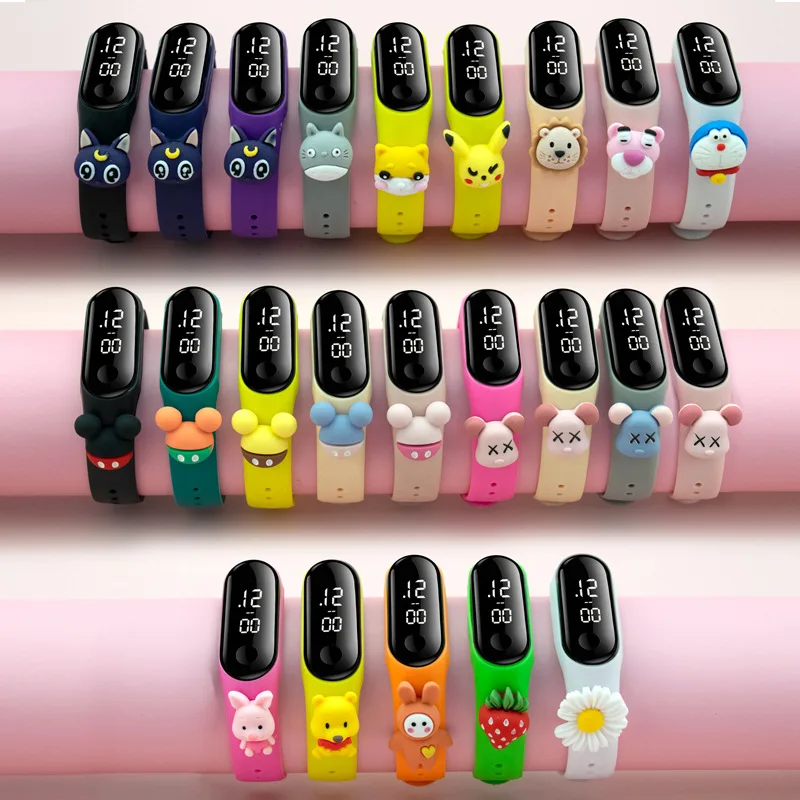 

Cute Cartoon LED Mickey Children Watches Girls Silicone Strap Sport Bracelet Digital Kids Watch Women School Gift reloj infantil