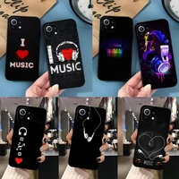 personality headphone phone case for xiaomi 12 12pro 11 11i 11t 11x 10 10i 10s 9 9t pro youth ulltra mix4 civi funda black soft