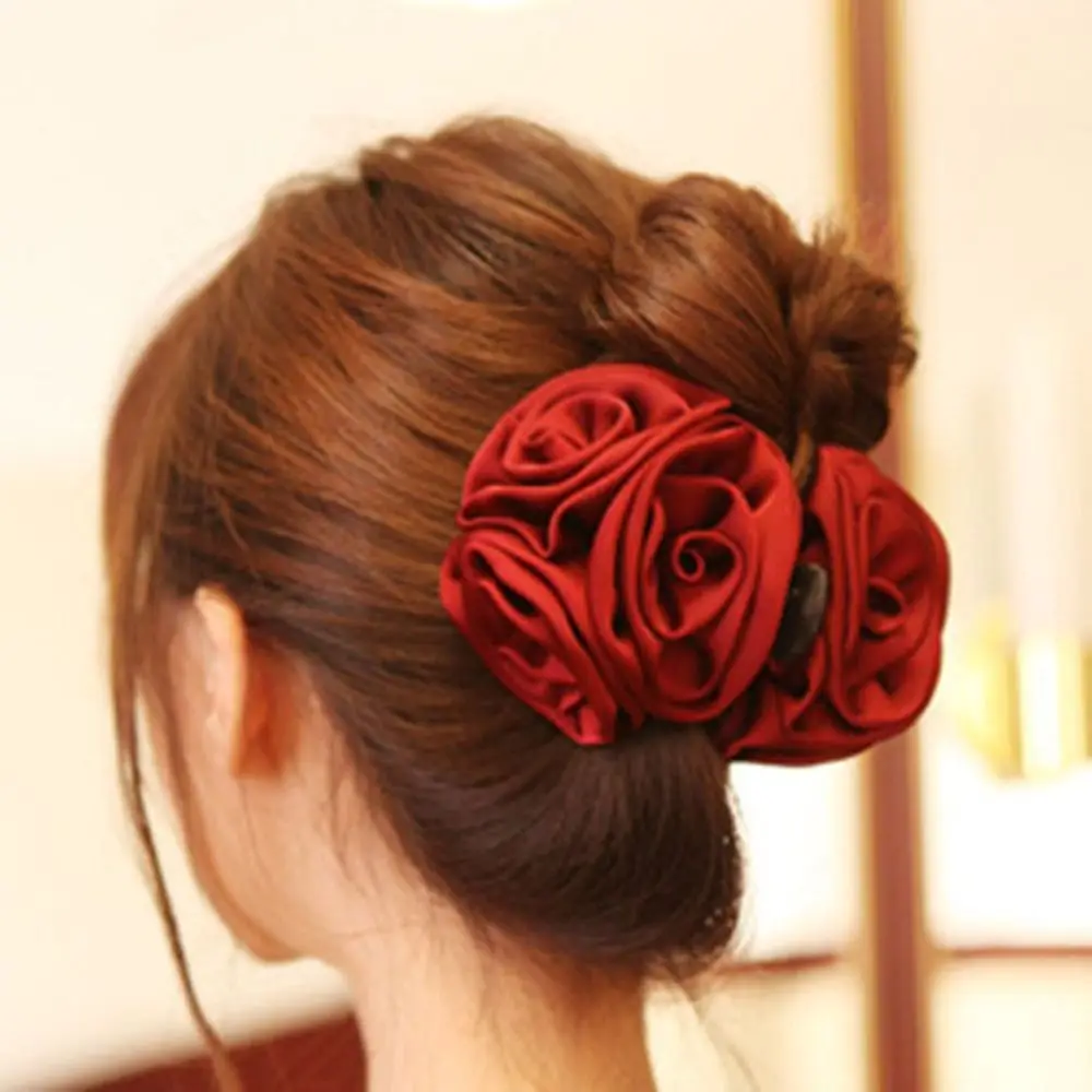 

Accessories Headwear Jaw Clips Alloy Acrylic Hair Claws Hair Clips Roses Flowers Women Headwear