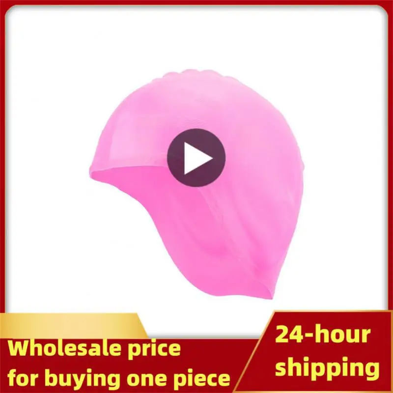 

Adults Waterproof Swimming Caps Men Women Swim Pool Long Hair Ear Large Size Natacion Badmuts Diving Hat Silicone