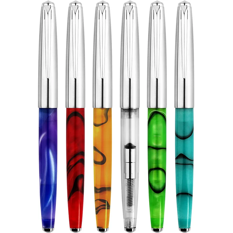 Final Craftsman 101 Transparent Imported Colorful Resin Parts with Chicken Tail 100 Adult Student Writing Practice Pen