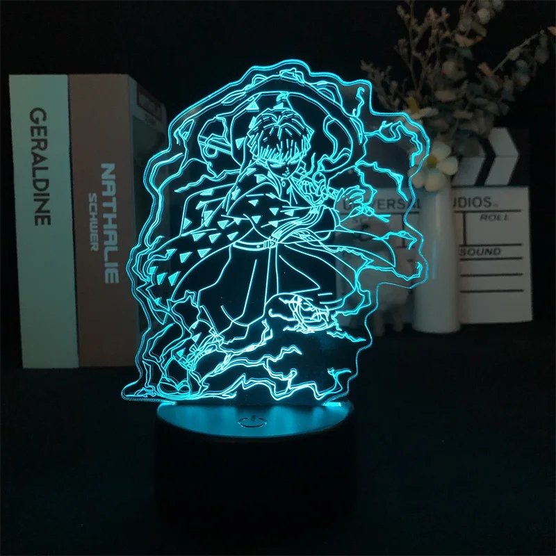

Night Lamp Alarm Clock Base Light Demon Slayer Agatsuma Zenitsu Festival Present Japanese Anime Manga Projector Cool Present