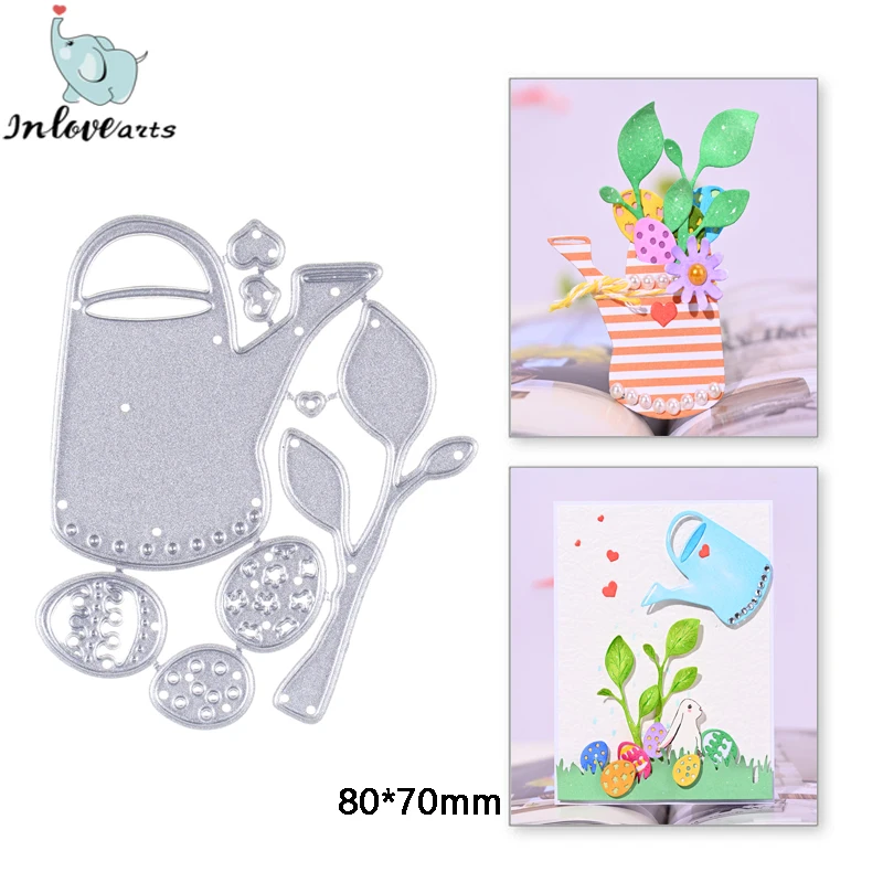

InLoveArts Watering Can Metal Cutting Dies Cuts 2022 New DIY Egg lbranch Mould Scrapbooking Paper Making Embossing Tools Crafts
