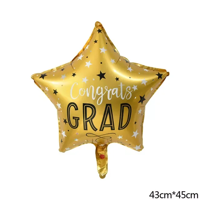 

1-15pcs Graduation Balloons Gold Silver Black Latex Balloon Confetti Ballons 2022 Congratulation Grad Party Decoration Supplies