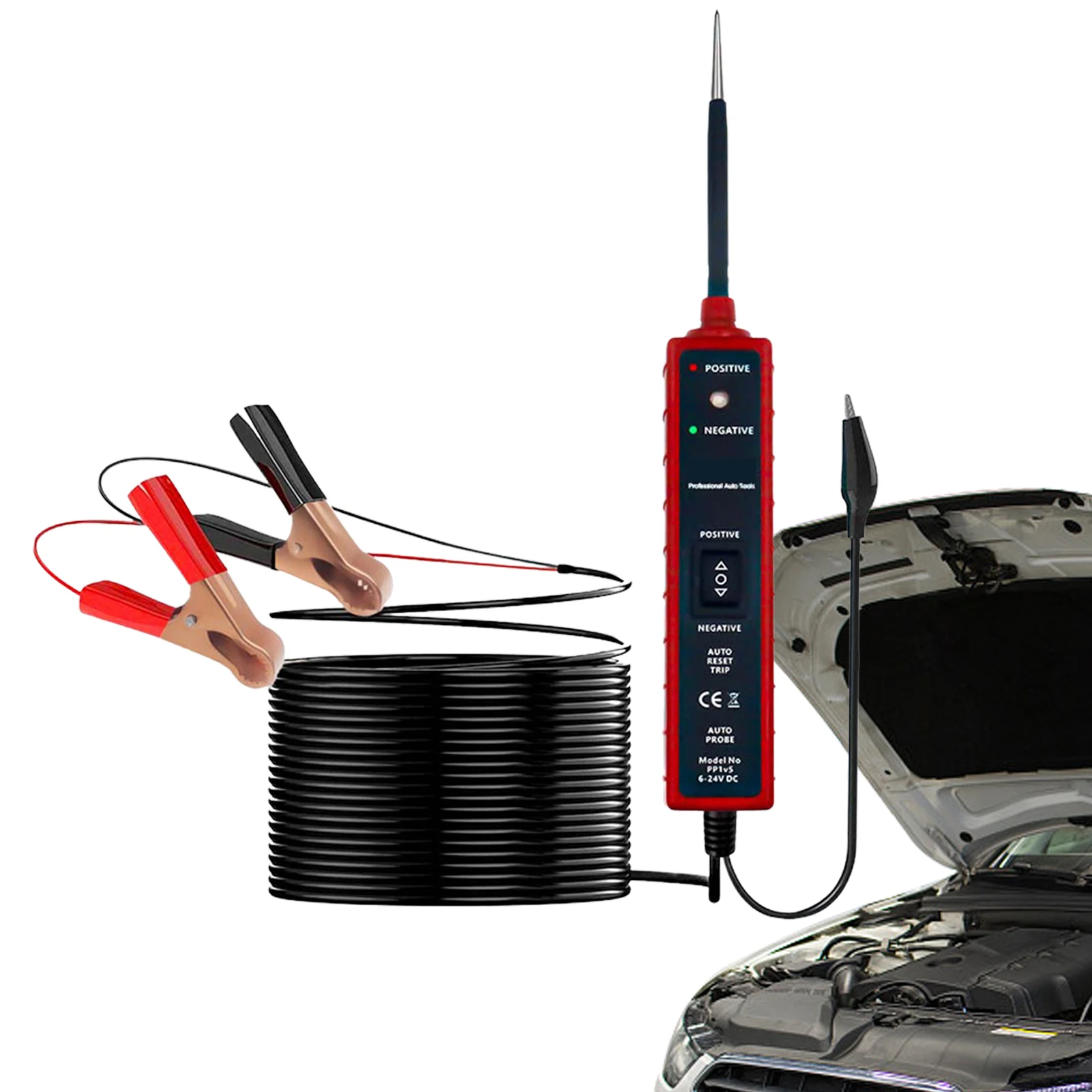 

Car Voltage Tester Electric Tester Multifunctional Electrical Diagnostic Tool Detector 6-24V Digital Display Car Electrical