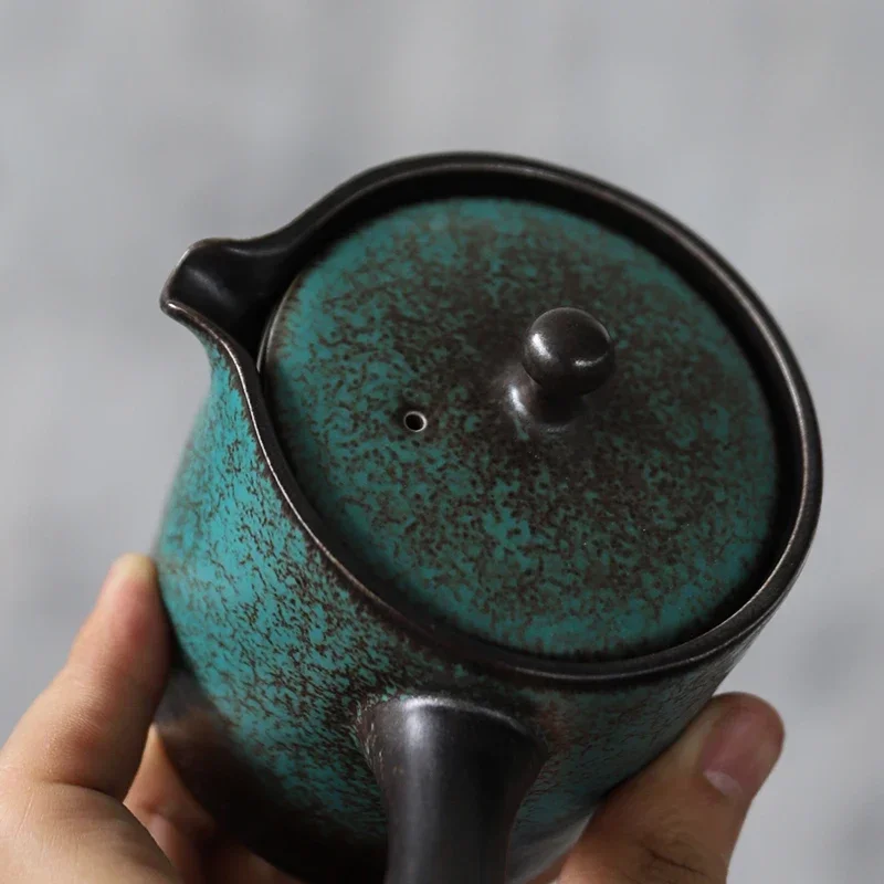 Керамический чайник kyusu зеленый традиционный китайский 200 мл