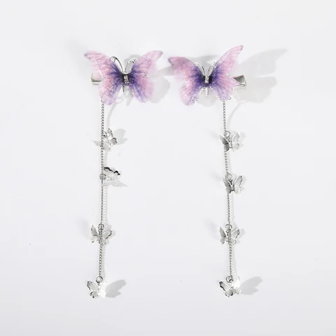 AWAYTR заколки для волос с голубыми бабочками