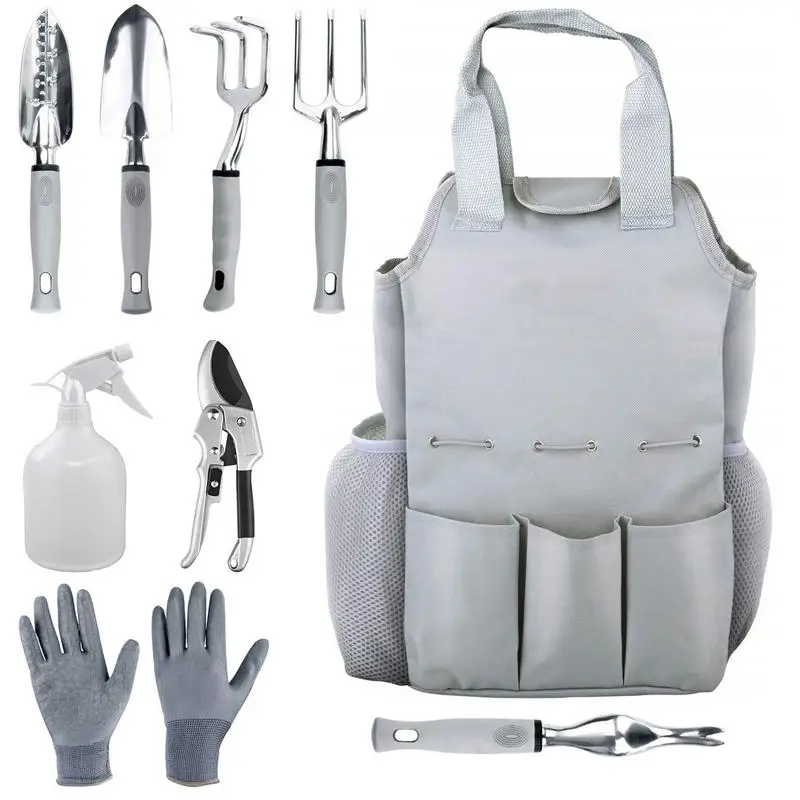 

Garden Tools Set Garden Tool Set With Non-Slip Handles For Using Outdoors Aluminum Alloy Tools With Oxford Cloth Bag For