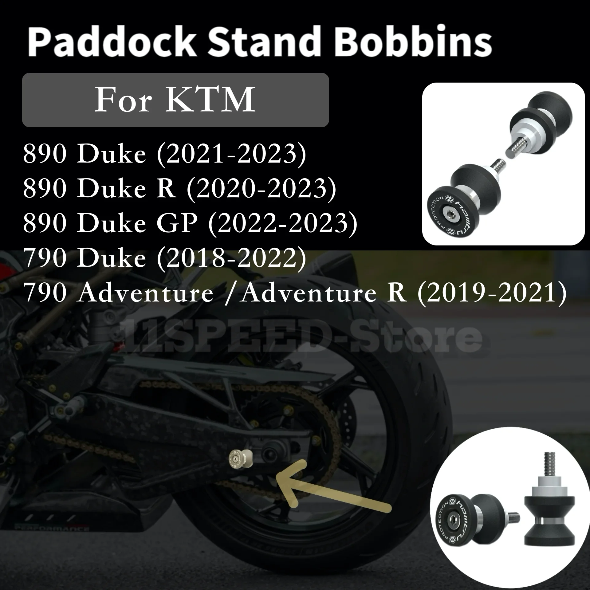 Шпульки Paddock для KTM Duke 790 890 R GP Adventure 2018-2023 защитные аксессуары мопедов