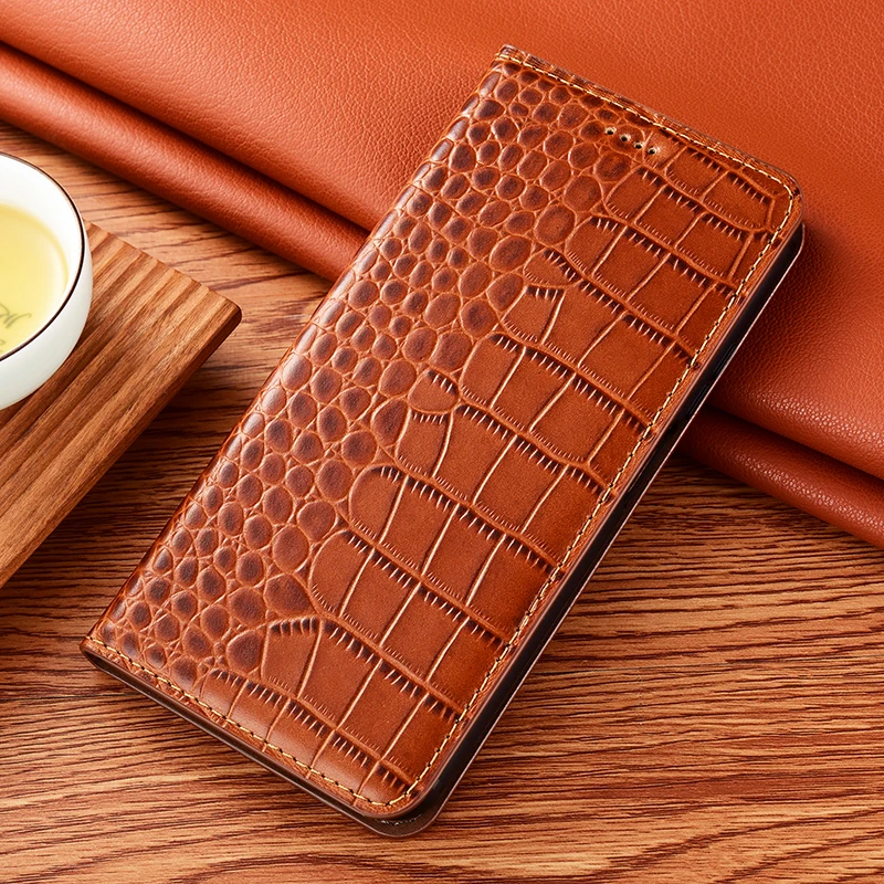 

Case For Samsung Galaxy S6 S7 S8 S9 S10 S10e S20 S21 S22 S23 FE Plus UItra Crocodile Genuine Leather Phone Flip Wallet Cover