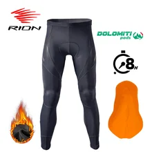 RION Bicycle Pants Men\'s MTB Tights Winter Bike Clothing Pro Cycling  Long Trousers Fleece Thermal Winter 6H 8H Windproof Warm