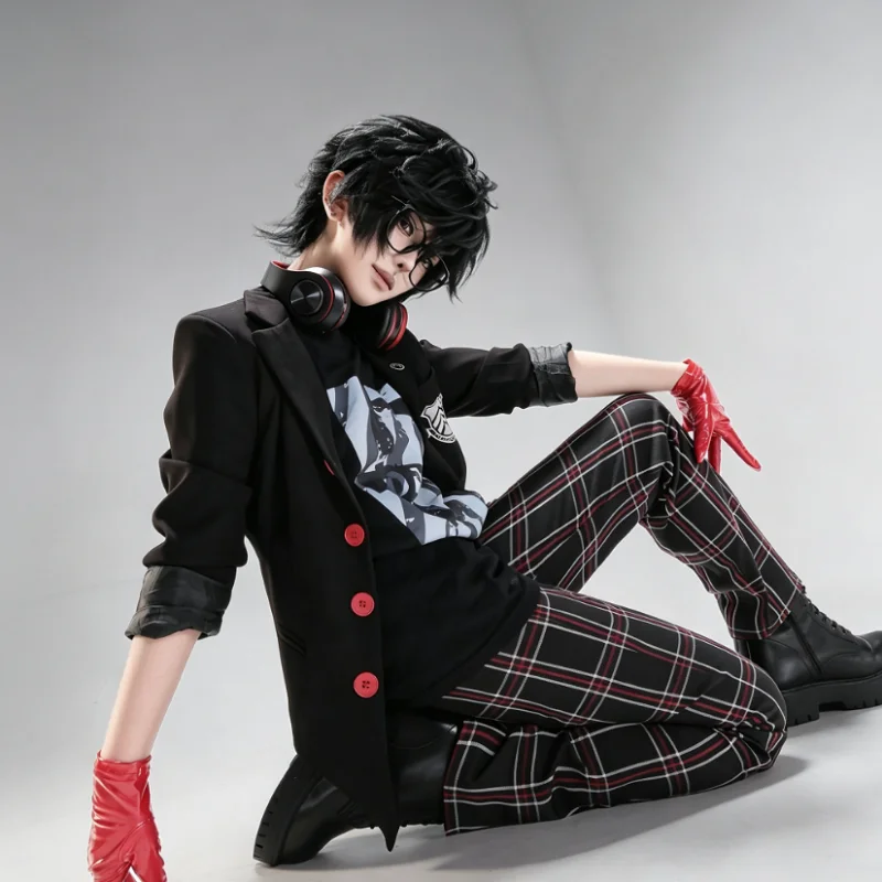 Фото Костюм для косплея по игре Persona 5: Амамия Рен Касуми Ёсизава, черно-белая форма JK для мужчин и женщин, для Хэллоуина и Комик-Кона. №5